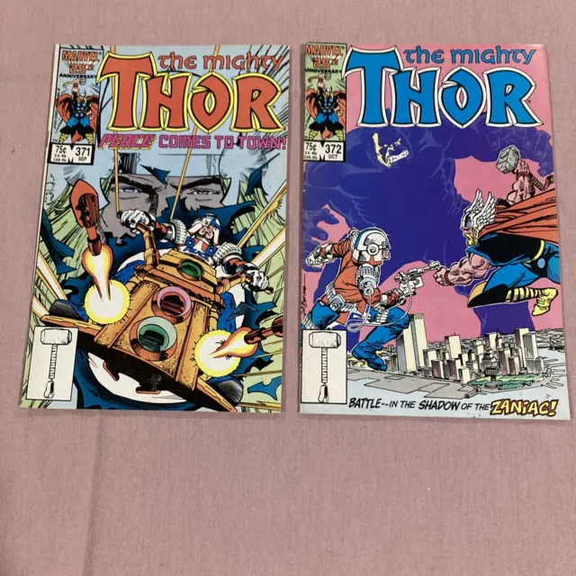 Mighty THOR #371 & #372, Marvel, 1986, First Appearance of TVA (Loki TV series)