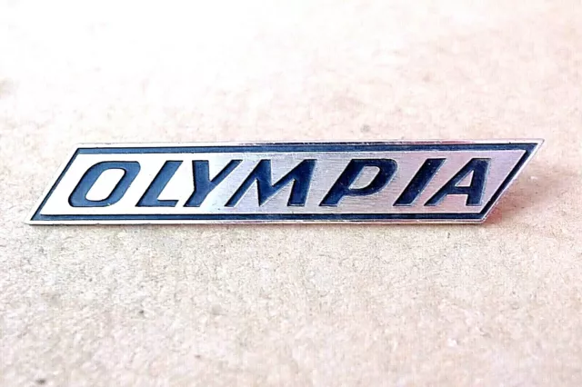 OLYMPIA CAR BOOT BADGE for 1970s OPEL KADETT. 182 8 948 514. Both pins intact