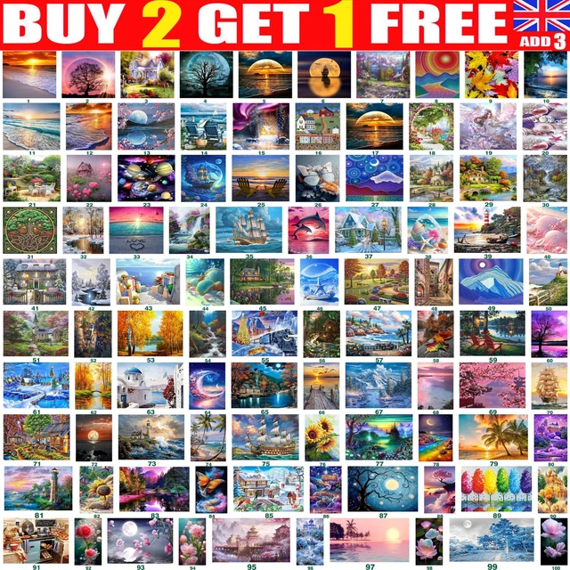 5D DIY Diamond Painting Kits Full Drill Sunset Art Cross Stitch Mural Decor Gift