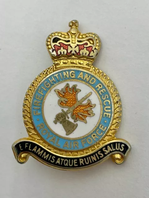 Raf Qc Lapel Badge - Firefighting And Rescue