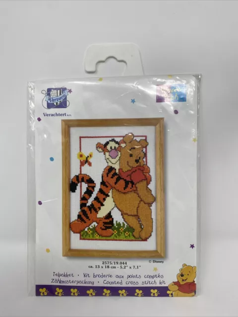 Disney Winnie The Pooh & Tigger Cross stitch Rare Craft Design Vervaco NEW