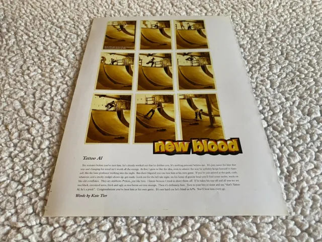 Psk6 Skateboarding Picture/Advert 11X8" New Blood - Tattoo Al