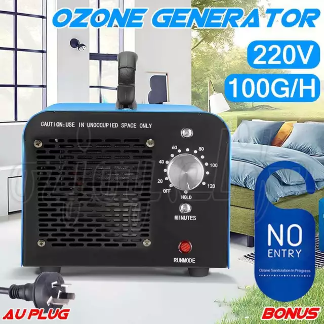 100G/H Ozone Generator Ozonator Machine Air Purifier Clean Deodoriser Ionizer AU