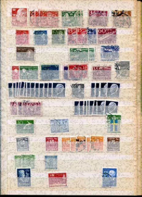 Sweden 1891 - 1993 Gest Stock 2100 stamps