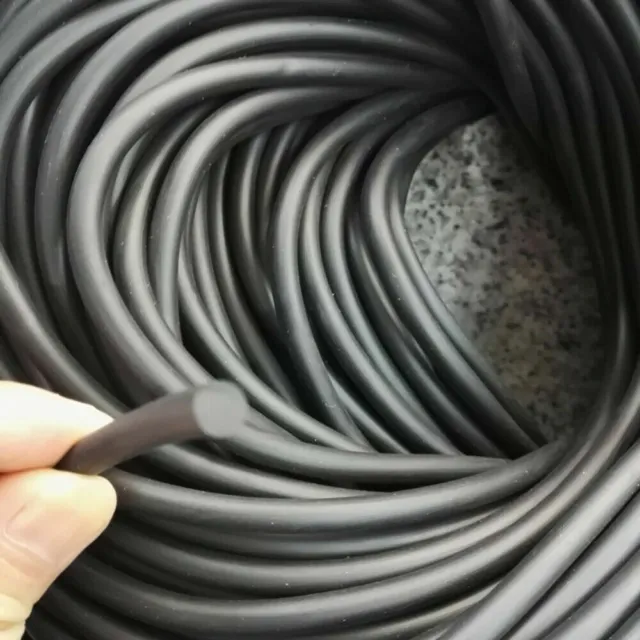 Ø 2mm - Ø 15mm Black Fluororubber Round Sealing Strip O-ring FKM FPM Seal Cord