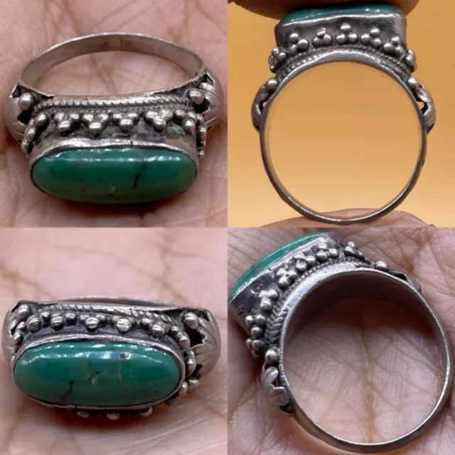Beautiful Nishapur natural turquoise old Silver wonderful Ring