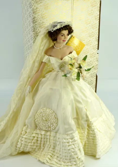 VTG Limited Edition Franklin Heirloom 16" Jacqueline Kennedy Bride Doll w/ Box