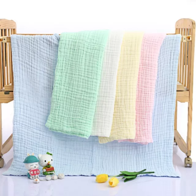 Newborn Baby Muslin Swaddle Soft Sleeping Blanket Wrap Infant Kids Bath Towel