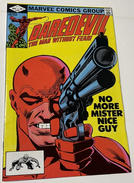 DAREDEVIL 184 JULY 1982 MCU Direct U.K. Marvel Comic Book PUNISHER HOGMAN Miller
