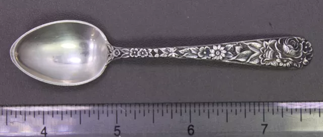 S. Kirk Stieff & Son, Repousse (1828) ~ Sterling Silver 4 1/8" Demitasse Spoon