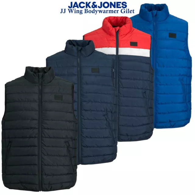 Jack & Jones Men's Quilted Bodywarmer Gilet Lightweight Padded Sleeveless Jacket