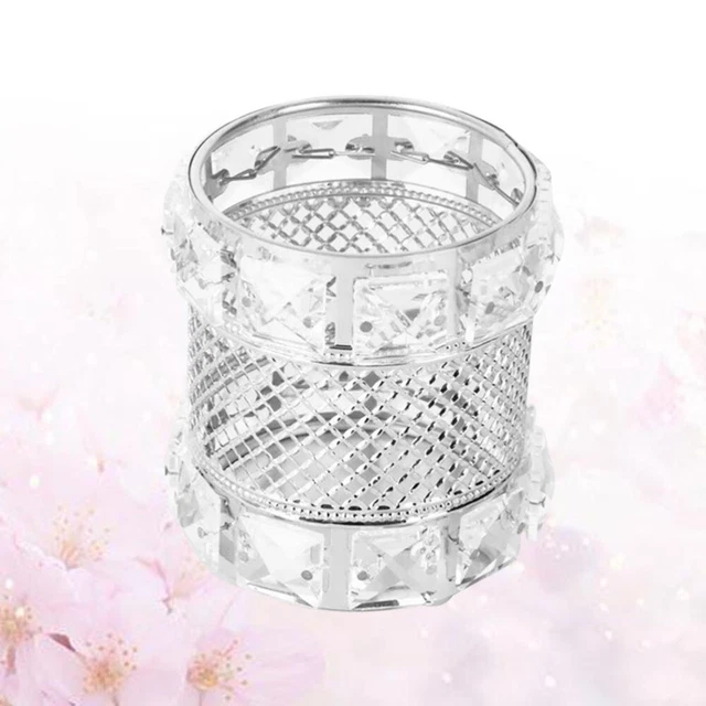 Portaherramientas cosméticas organizador cubo de basura cristal acrílico