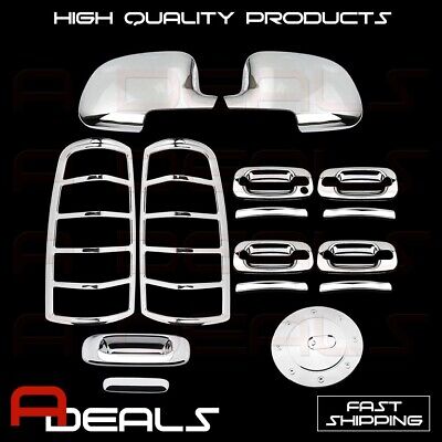 Chrome Covers 03-06 Chevy Silverado Mirror Door Handle Tailgate Taillight Gas