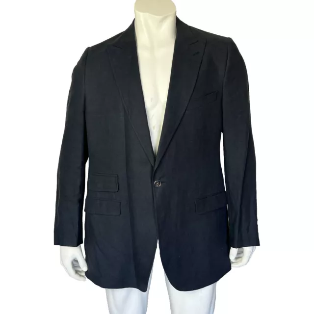 Vintage Dolce & Gabbana 1 Button Blazer Jacket Dark Navy Blue