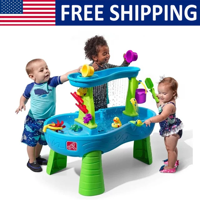 Rain Showers Splash Pond Water Table for  Kids Toddlers Outdoor Yard Water Table