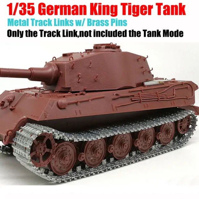 1/35 German King Tiger&Jagdtiger Tank Metal Track Links w/Metal Pins Upgrade Kit