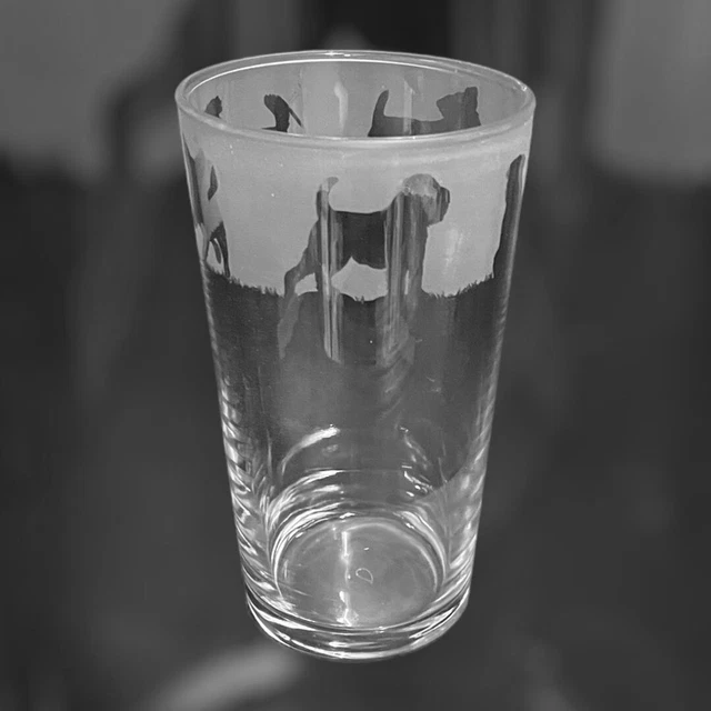BRUSSELS GRIFFON Frieze Boxed 57cl Conical 1 Pint Glass Griffon Bruxellois