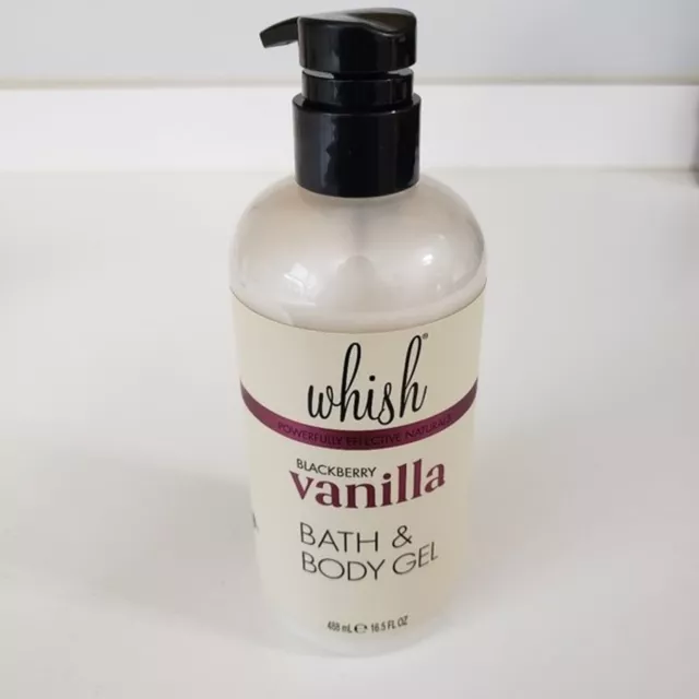 NEW Whish Blackberry Vanilla Bath & Body Gel 16.5 oz