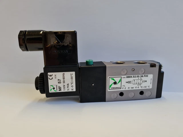 thumbnail image 2 of Pneumax 414/2.32.0.1.M2 3/2 Solenoid/Spring Valve – N/C, 1/4 BSP Ports – Italy 2 of 4