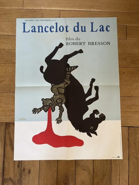 Affiche Savignac LANCELOT DU LAC  1974 Robert Bresson 60X80 Poster Ciné Pub
