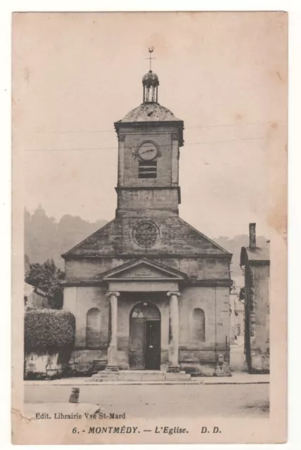 Cpa 55 - Montmédy : L'église (Meuse) Écrite