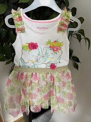 girls age 4-5 years tommy bahama outfit set top and skirt (b)