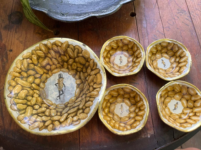 Vintage Planters Mr Peanut Snack Bowls - 5 PC