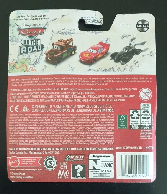 DISNEY PIXAR CARS On The Road Lightning McQueen Diecast Car Mattel New ...