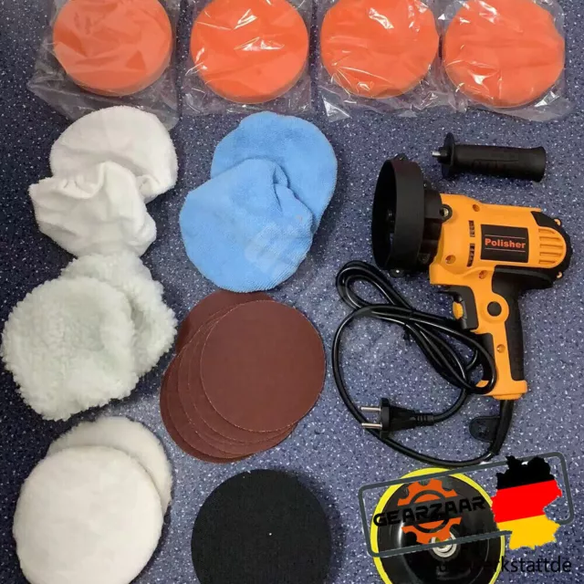 ProfiAuto Poliermaschine Polierer Poliergerät Schleifmaschine 125mm Politur Set