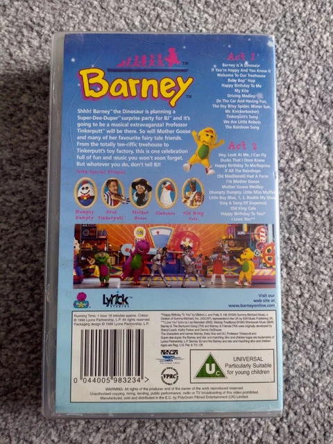 Barney S Big Surprise His All New Live Stage Show 1998 Vhs Pal Barney S Big Surprise His All New Live Stage Show 1998 Vhs Pal