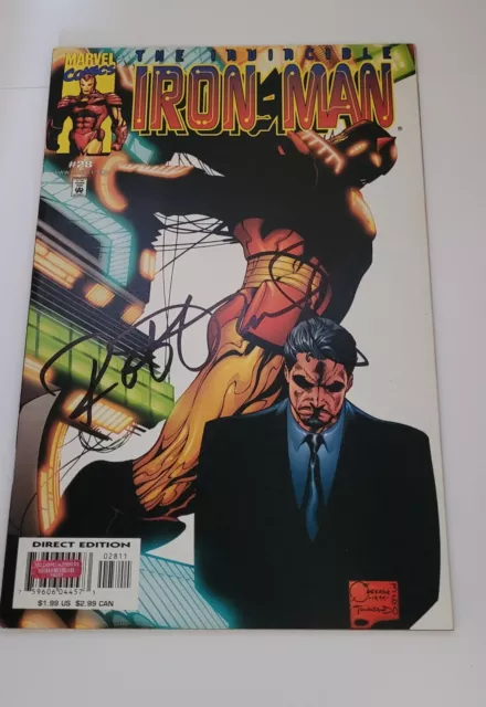 The Invincible Iron Man #28 Robert Downey Jr Autographed Signed Comic