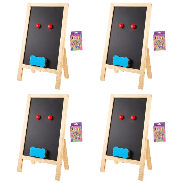 4 Sets Piccolo Segno Di Lavagna Tavolo Disegno Legno Mini