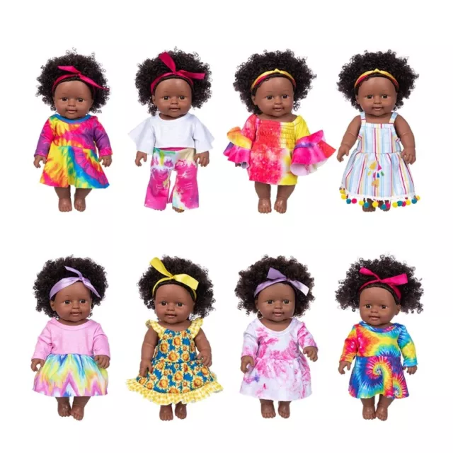 12in African Girl for Doll Toy Figurine for w/ Beautiful Dress Great Todd