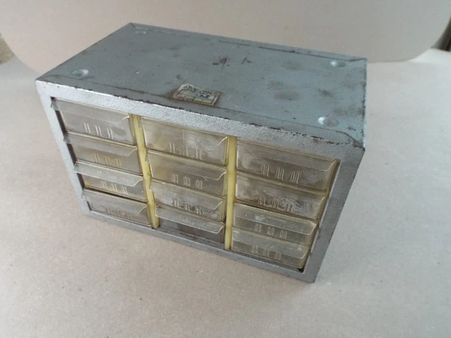 Organisateur De Rangement Vintage Akro Mils 24 Tiroirs Métal Bleu - Pour Petites Pièces, Bricolage, Occasion