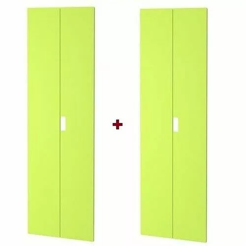 2x Paquete de 2 frentes de puerta STUVA MALAD 60x192cm ingeniosas bisagras ~ Verde: 703.175.62, IKEA
