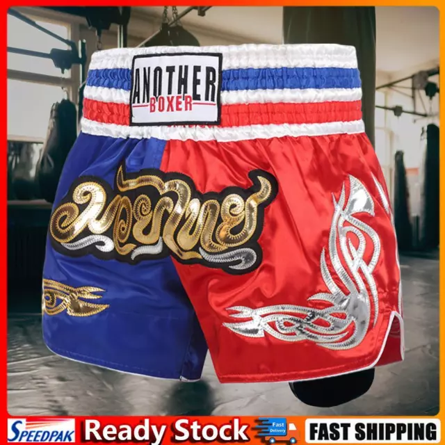 uk Boxing Shorts Breathable Punching Shorts Durable Sports Equipment (L Blue Red