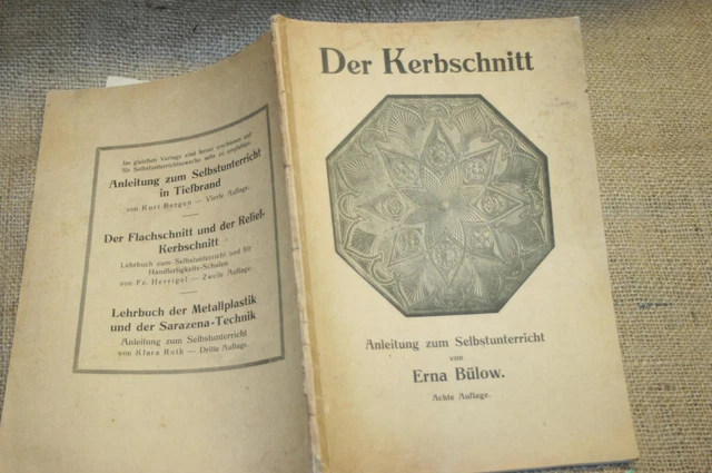 Fachbuch Schnitzen Kerbschnitt Schnitzkunst Holzkunst ca. 1915