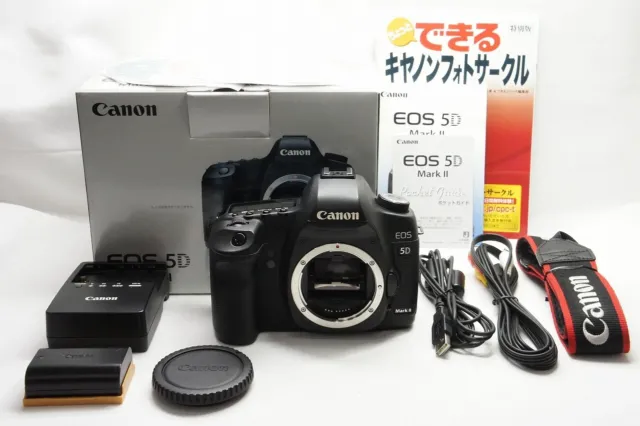 Canon EOS 5D MARK II 21.1MP Digital Camera Black Body Only with Box #230205u