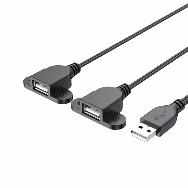 Q26 USB 2.0 Câble Y Connecteur À 2x Prise A Splitter Adaptateur Chargeur 1,5m