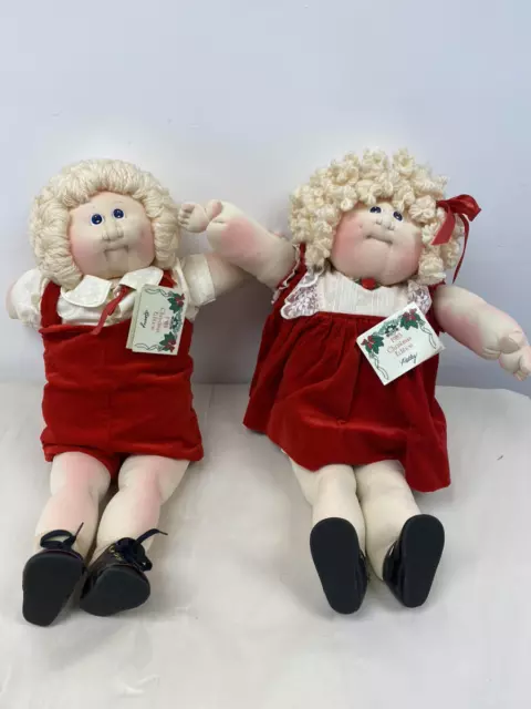 22" 1983 Cabbage Patch Christmas Edition Soft Sculpture Holly & Berry Doll L