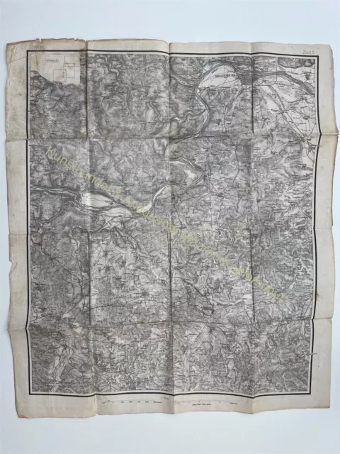 Landkarte Manöver 1878 Regensburg 1. Division bayerische Armee