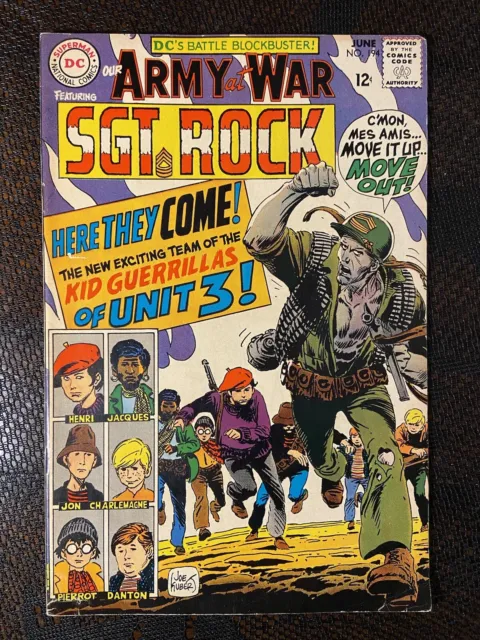 Our Army At War Featuring Sgt. Rock #194 (1968) Dc Silver Age Joe Kubert Cover!