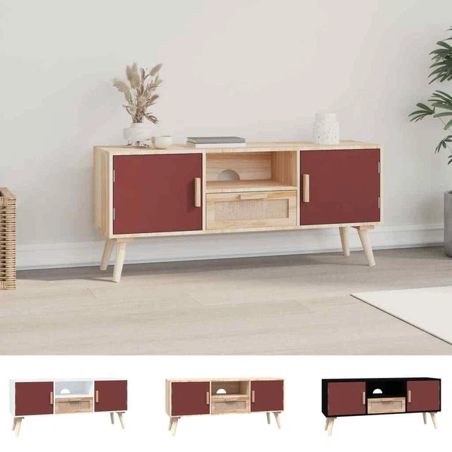 Meuble TV Avec étagères Et Portes – Bois Et Métal Industriel – 160x35x41 Cm – Pour Salon Ou Chambre