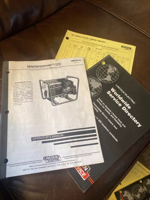 Lincoln Electric WELDANPOWER 125  Original / Complete IM-530-A Operator's Manual