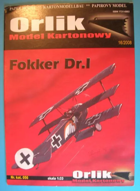 Orlik 056 (16/2008) - Deutscher Dreidecker Fokker Dr I - schwarz