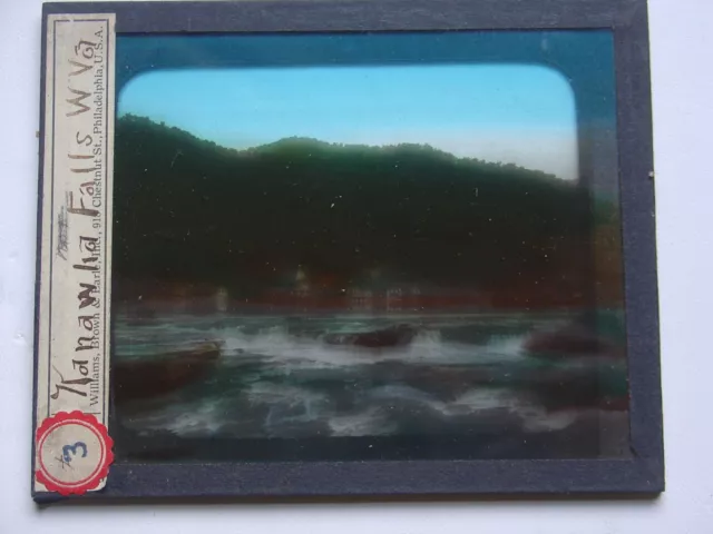 Antique Glass Photo Magic Lantern Slide Kanawha Falls WVA WV West Virginia