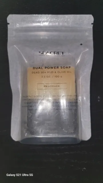 Seacret Dual Power Soap, Dead Sea Mud & Olive Oil 3.5oz New