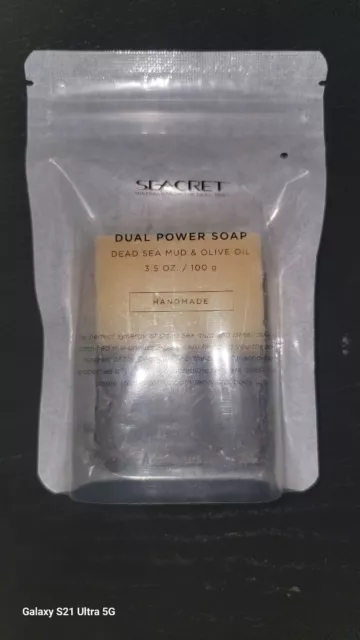 Seacret Dual Power Soap, Dead Sea Mud & Olive Oil 3.5oz New