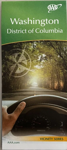 New AAA WASHINGTON DC/DISTRICT of COLUMBIA ROAD MAP Highway VICINITY  CITY  2022