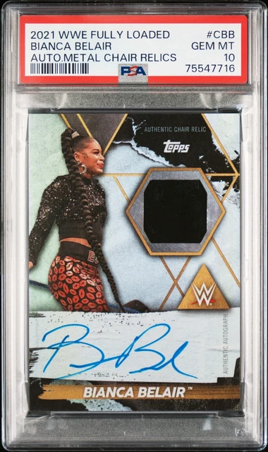 2021 Bianca Belair Auto Wwe Topps Psa 10 Pop 1 Metal Chair Relic 2021 Bianca Belair Auto Wwe Topps Psa 10 Pop 1 Metal Chair Relic